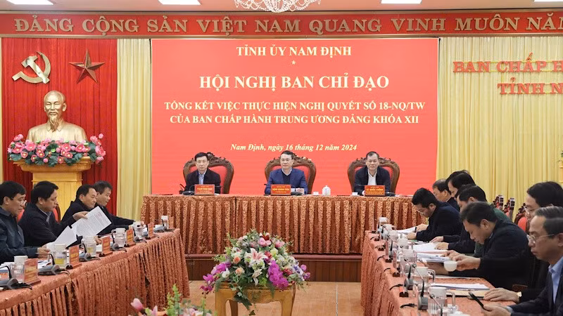 Tỉnh ủy Nam Định tổ chức Hội nghị Ban Chỉ đạo tổng kết việc thực hiện Nghị quyết 18. (Ảnh tư liệu).