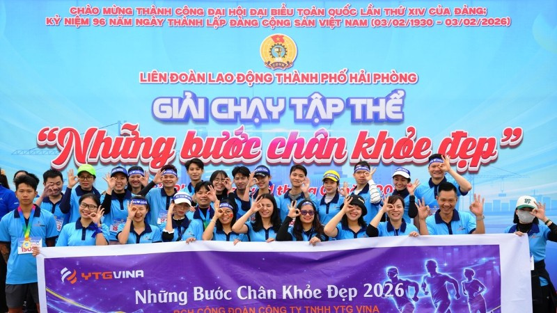Giải chạy tập thể “Những bước chân khỏe đẹp” được đông đảo cán bộ, đoàn viên, người lao động tại các khu công nghiệp trên địa bàn thành phố Hải Phòng quan tâm, tham gia.
