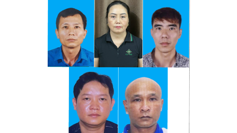 Các đối tượng liên quan. (Ảnh: Công an Hải Phòng).