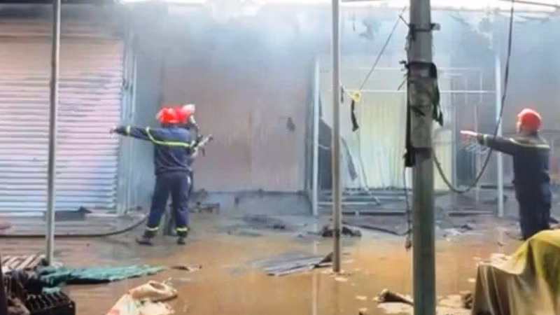 Hiện trường vụ cháy. (Ảnh: Công an thành phố Hải Phòng)