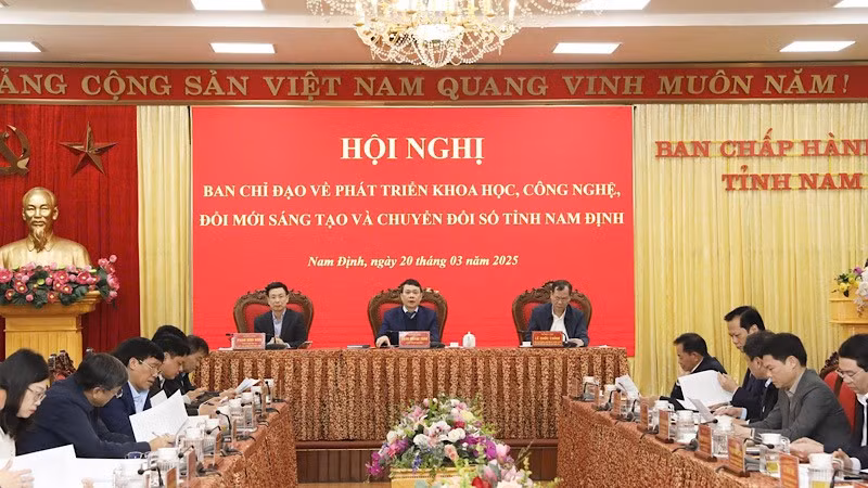 Hội nghị Ban Chỉ đạo về phát triển khoa học, công nghệ, đổi mới sáng tạo và chuyển đổi số tỉnh Nam Định.