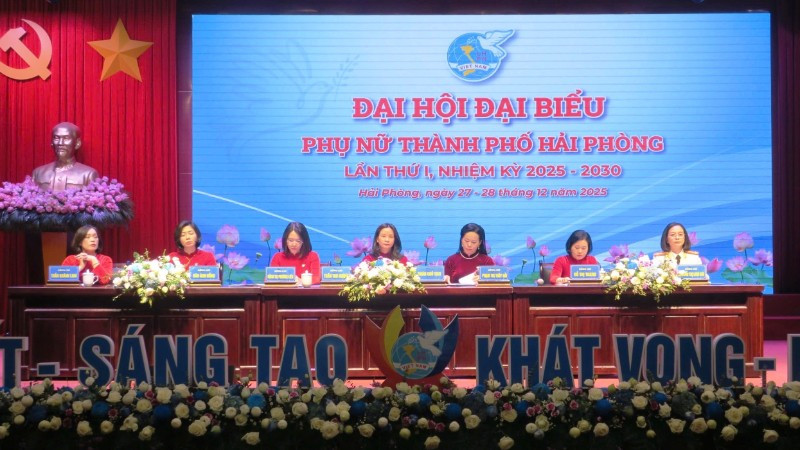 Đại hội đại biểu Phụ nữ thành phố Hải Phòng lần thứ I, nhiệm kỳ 2025-2030 diễn ra với tinh thần “Đoàn kết-Sáng tạo-Khát vọng-Phát triển”.