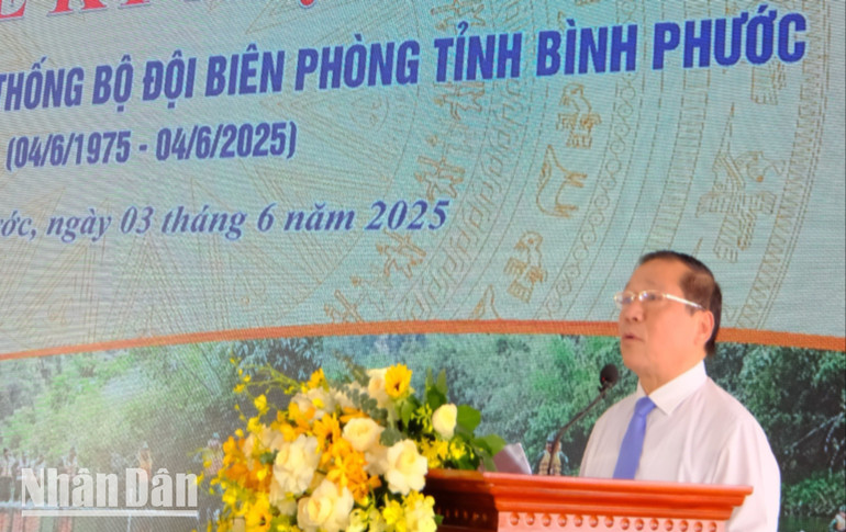 Đồng chí Lại Xuân Môn phát biểu tại buổi lễ. 1111111-4046-83.jpg