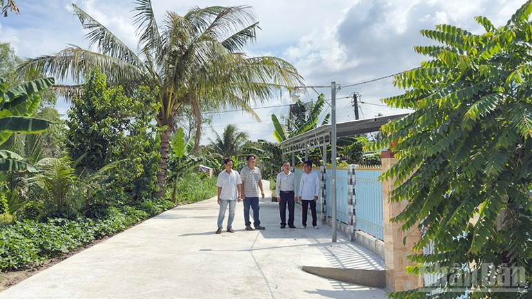Nhiều tuyến đường đan kết hợp với đèn chiếu sáng giúp người dân đi lại dễ dàng. ndo_br_anh-3-den-chieu-sang-o-long-ho.jpg