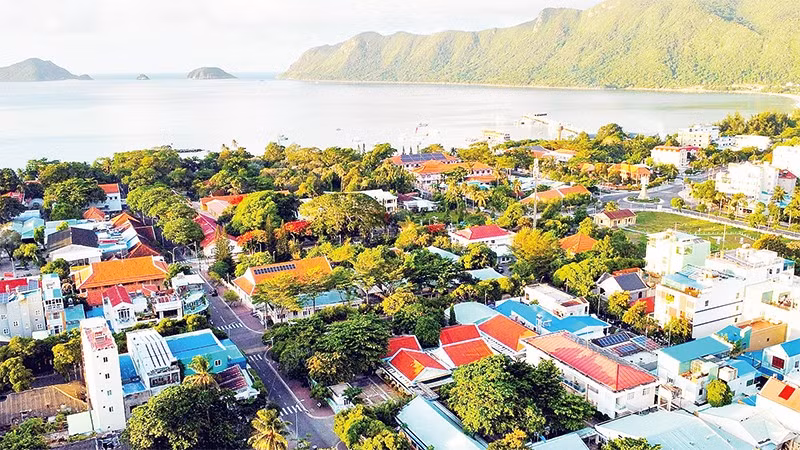 Đặc khu Côn Đảo nhìn từ trên cao.