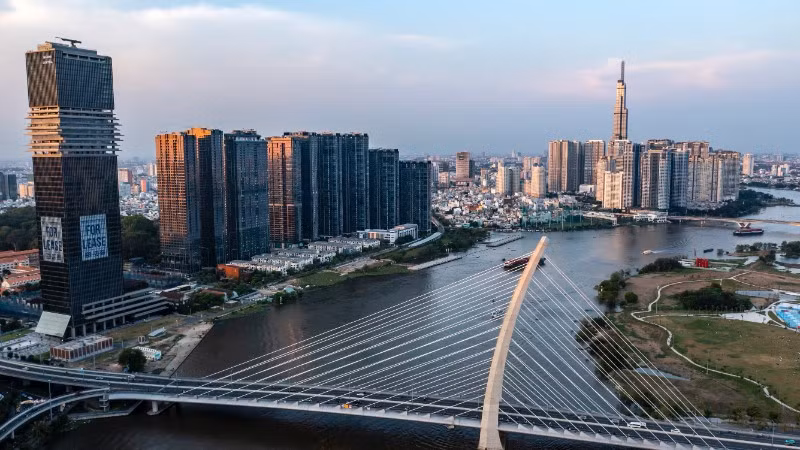 Thành phố Hồ Chí Minh hướng tới trở thành "siêu đô thị" trong tương lai. (Ảnh: THÀNH ĐẠT)