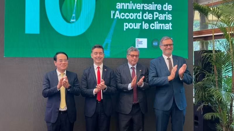 Các khách mời tham dự Lễ kỷ niệm 10 năm Thỏa thuận Paris.