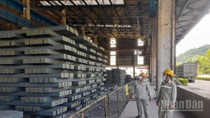 Sản phẩm phôi thép của Công ty cổ phần Gang thép Cao Bằng.