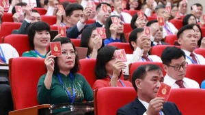 Phiên chính thức Đại hội Đảng bộ Tổng Liên đoàn Lao động Việt Nam lần thứ I, nhiệm kỳ 2025-2030. (Ảnh: HẢI NGUYỄN)