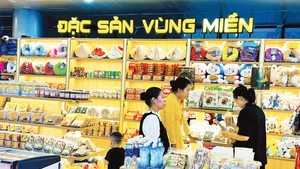 Sản phẩm của nhiều làng nghề được bày bán tại các trung tâm thương mại lớn.