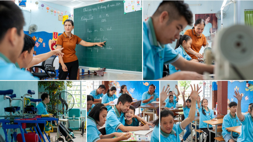 Hình ảnh tại Trung tâm Bảo trợ nạn nhân chất độc da cam và trẻ em bất hạnh thành phố Đà Nẵng.