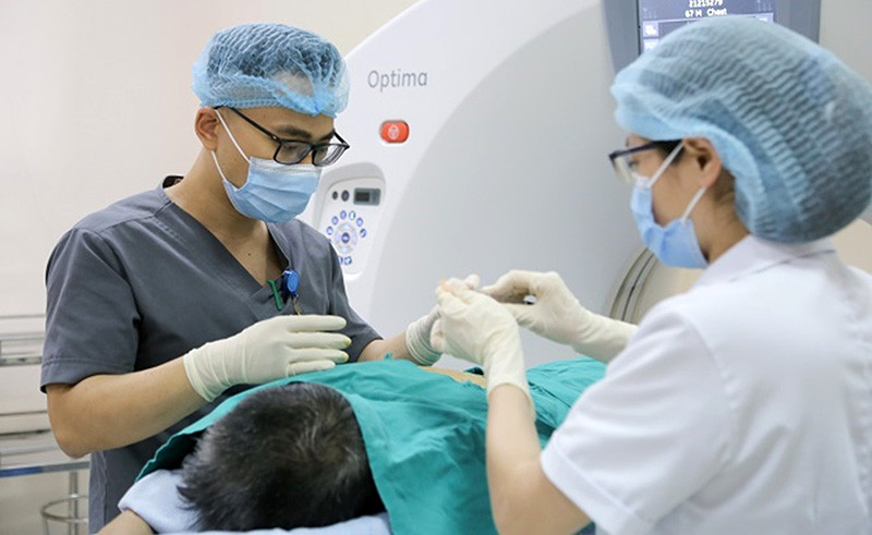 Khám, chữa bệnh tại Bệnh viện đa khoa Đức Giang, Hà Nội. (Ảnh: BVCC)