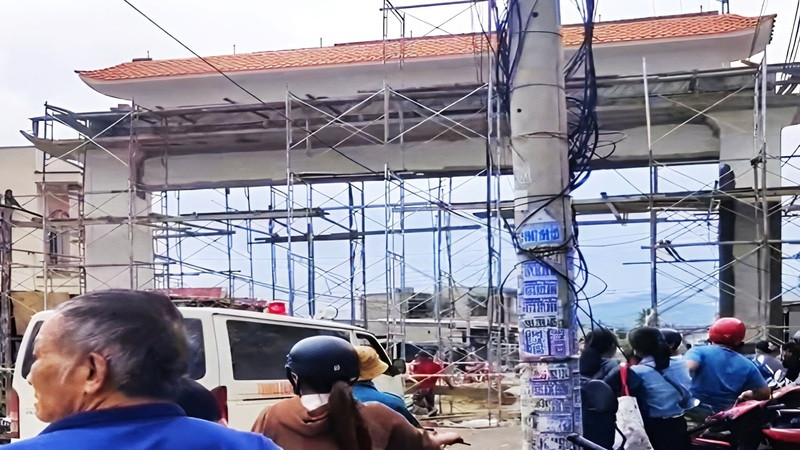 Hiện trường xảy ra vụ việc. (Ảnh: CTV)