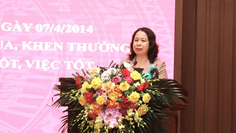 Phó Chủ tịch nước Võ Thị Ánh Xuân phát biểu tại hội nghị.