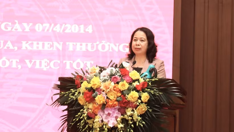 Phó Chủ tịch nước Võ Thị Ánh Xuân phát biểu tại hội nghị.