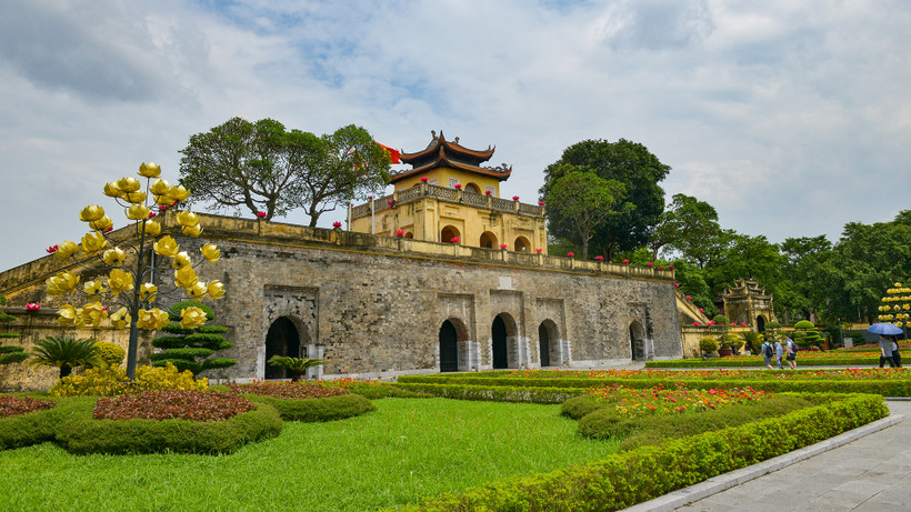 Di tích Đoan Môn thuộc Hoàng thành Thăng Long, Hà Nội. (Ảnh THẾ ĐẠI)