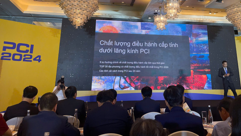 Lễ công bố bảng xếp hạng chỉ số năng lực cạnh tranh cấp tỉnh năm 2024. (Nguồn: Sở Tài chính tỉnh Lạng Sơn)