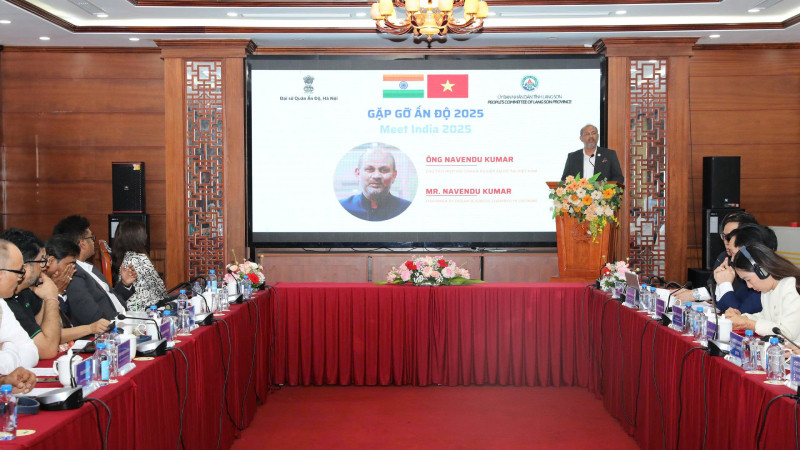 Hội nghị "Gặp gỡ Ấn Độ 2025" tại tỉnh Lạng Sơn. (Ảnh: Quốc Đạt)