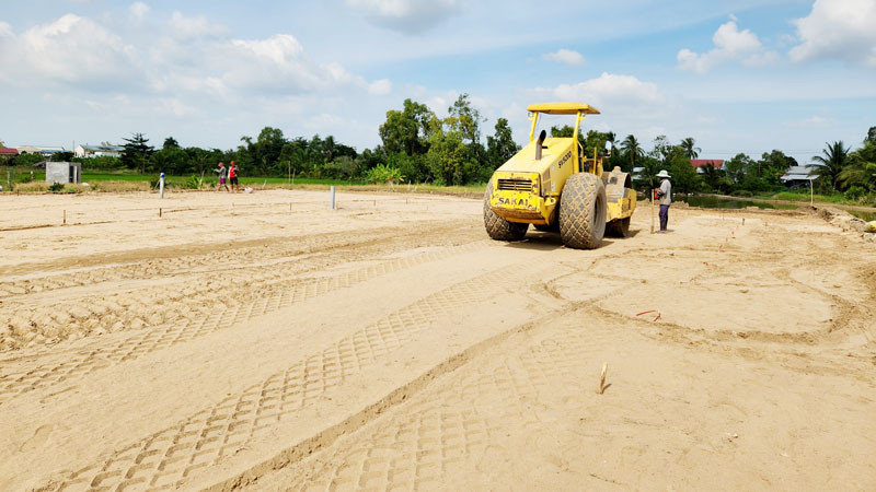 Dự án đường Hồ Chí Minh, đoạn qua địa bàn huyện Vĩnh Thuận, tỉnh Kiên Giang.