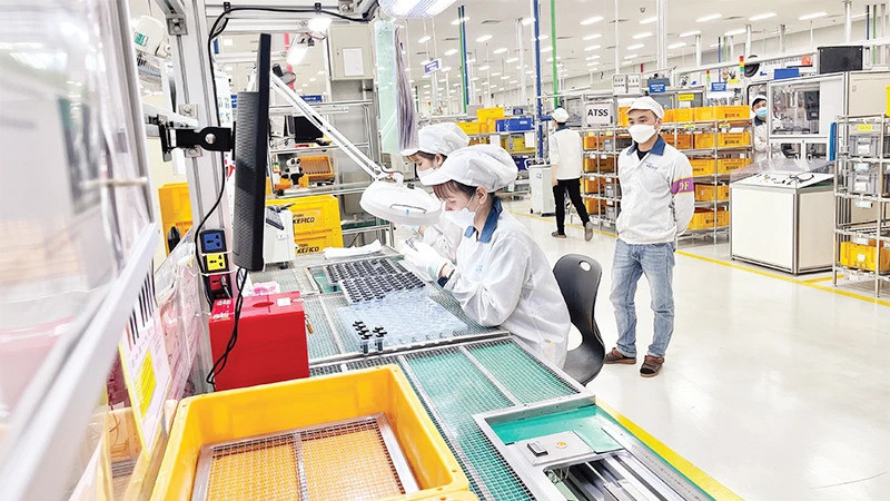 Lao động làm việc tại khu công nghiệp Đại An, Hải Dương. (Ảnh: QUỐC VINH)