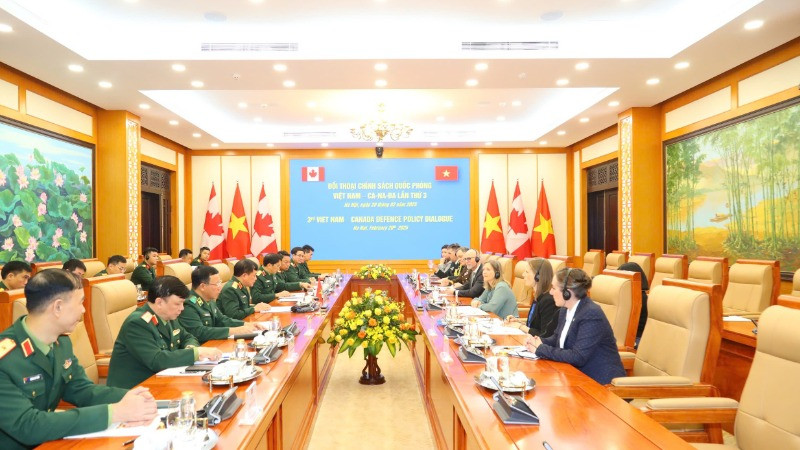 Toàn cảnh Đối thoại Chính sách Quốc phòng Việt Nam-Canada lần thứ 3. 