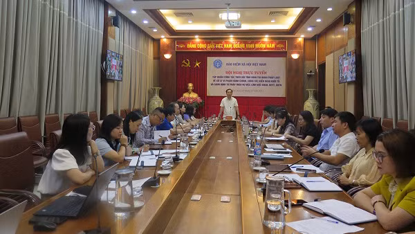 Đại biểu dự hội nghị tại đầu cầu Hà Nội. (Ảnh: Tâm Trung)