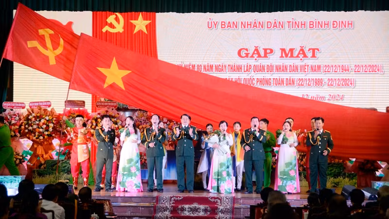 Chương trình văn nghệ chào mừng.