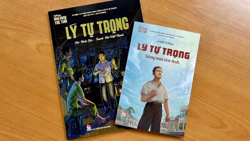 Hai tác phẩm về Anh hùng Lý Tự Trọng được Nhà xuất bản Kim Đồng tái bản dịp này.