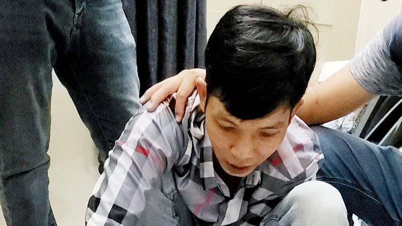 Đối tượng Trần Văn Trường bị công an bắt. (Ảnh: Công an cung cấp)