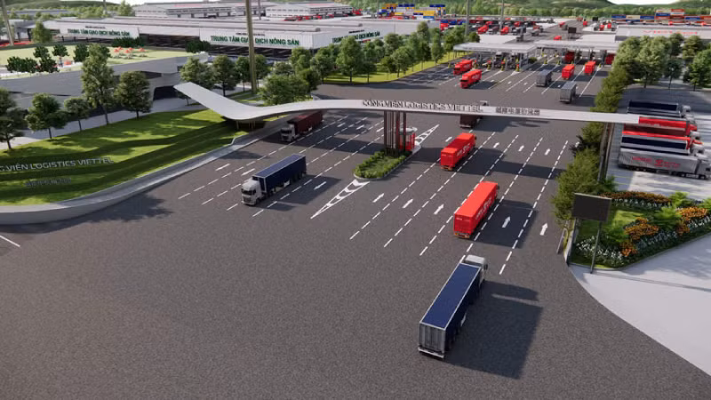 Phối cảnh khu trung chuyển Viettel logistics 3.300 tỉ đồng tại Khu kinh tế cửa khẩu Đồng Đăng - Lạng Sơn (Ảnh do Tập đoàn Viettel cung cấp)