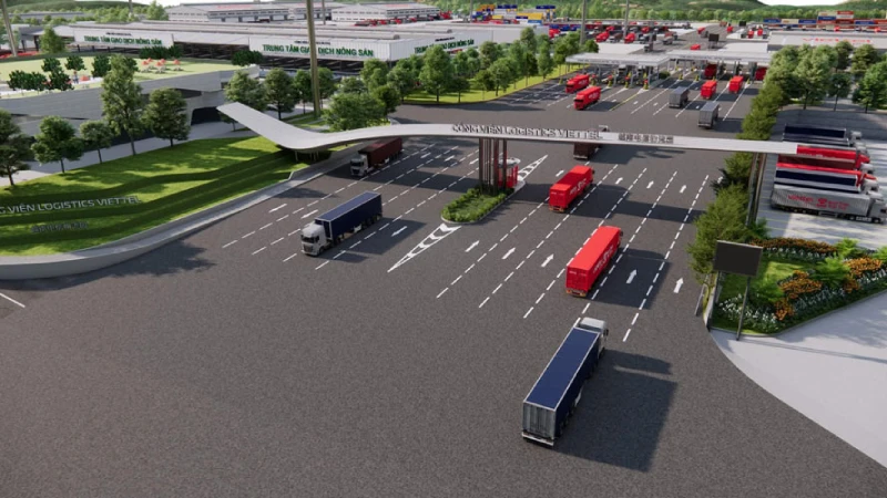 Phối cảnh khu trung chuyển Viettel logistics 3.300 tỉ đồng tại Khu kinh tế cửa khẩu Đồng Đăng - Lạng Sơn (Ảnh do Tập đoàn Viettel cung cấp)