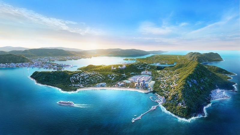 Toàn cảnh dự án MerryLand Quy Nhơn do Tập đoàn Hưng Thịnh đầu tư trên bán đảo Hải Giang. (Ảnh: Nguyễn Phan Dũng Nhân)