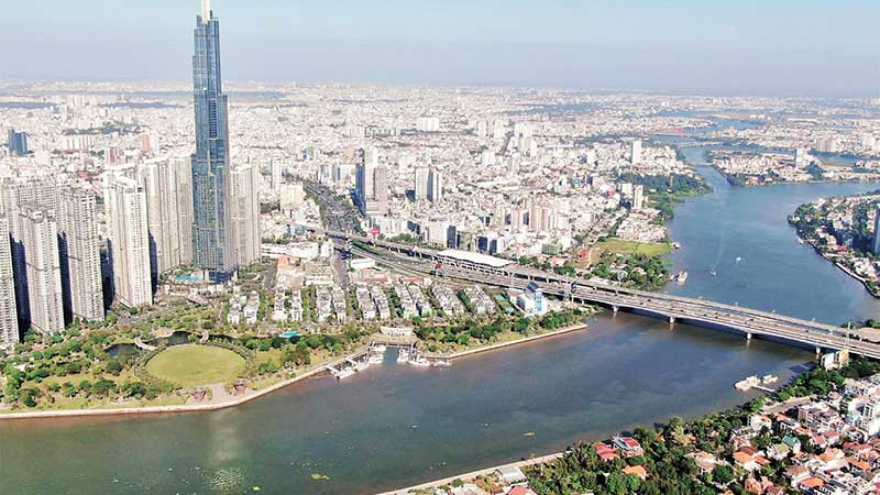 Một góc đô thị trung tâm Thành phố Hồ Chí Minh. (Ảnh THẾ ANH)