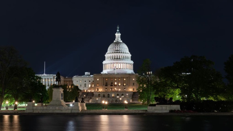 Tòa nhà Quốc hội Mỹ tại Washington, D.C.(Ảnh: Tân Hoa xã)