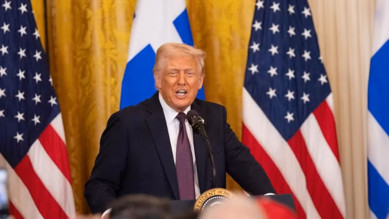 Tổng thống Mỹ Donald Trump tham dự một sự kiện kỷ niệm Ngày Độc lập Hy Lạp tại Nhà Trắng ở Washington, D.C. vào ngày 24/3 (Ảnh: Tân Hoa xã)