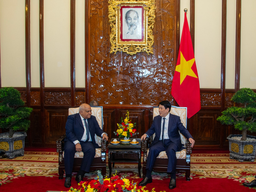 Chủ tịch nước Lương Cường tiếp Đại sứ Cuba tại Việt Nam Orlando Nicolás Hernández Guillén.