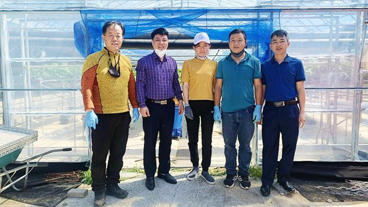 Cán bộ Sở Lao động-Thương binh và Xã hội Quảng Bình thăm nơi làm việc của lao động thời vụ sang làm việc tại Hàn Quốc. (Ảnh: HƯƠNG GIANG)