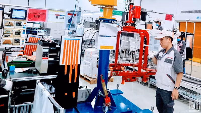 Người lao động tại doanh nghiệp ở Hải Phòng. (Ảnh: Quang Dũng)