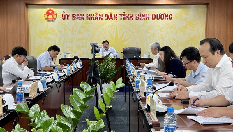 Toàn cảnh buổi họp cho công tác tổ chức Diễn đàn Hợp tác kinh tế Horasis châu Á 2023 diễn ra tại Bình Dương.