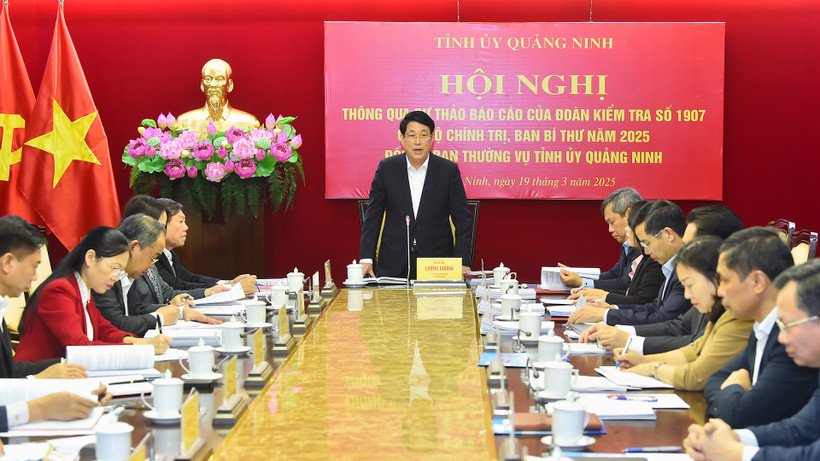 Chủ tịch nước Lương Cường chủ trì Hội nghị thông qua Dự thảo Báo cáo của Đoàn kiểm tra số 1907 của Bộ Chính trị, Ban Bí thư năm 2025 đối với Ban Thường vụ Tỉnh ủy Quảng Ninh.