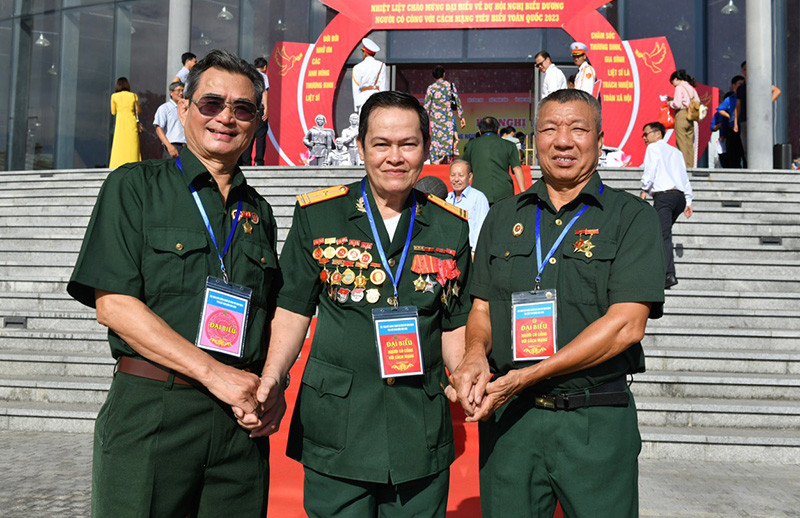 Đại biểu dự Hội nghị biểu dương người có công tiêu biểu toàn quốc năm 2023 tại thành phố Huế, tháng 7/2023. (Ảnh: Đăng Khoa) 