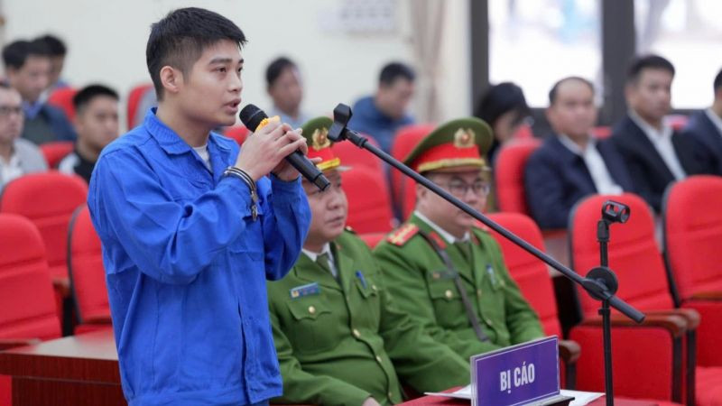 Bị cáo Phạm Ngọc Tuấn tại phiên tòa xét xử sơ thẩm.
