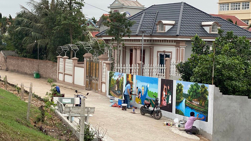 Một góc xã nông thôn mới Cổ Đô, huyện Ba Vì, Hà Nội.