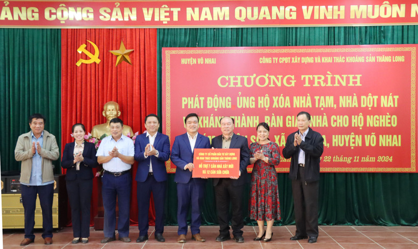 Việc xóa nhà tạm, nhà dột nát trên địa bàn tỉnh Thái Nguyên được sự ủng hộ của nhiều doanh nghiệp.