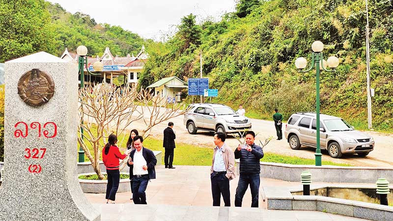 Cửa khẩu Na Mèo bên phía nước bạn Lào.