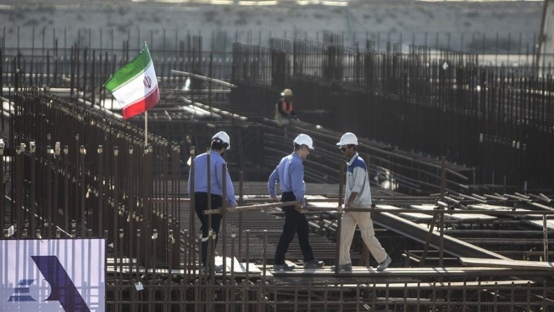 Công trường xây dựng giai đoạn 2 của Nhà máy điện hạt nhân Bushehr của Iran ở Bushehr, miền nam Iran, vào ngày 10/11/2019. (Ảnh: XINHUA)
