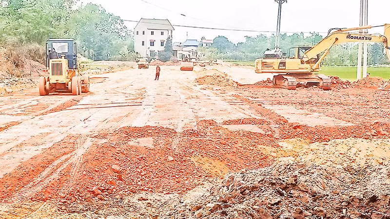 Tuyến đường liên kết, kết nối các tỉnh Thái Nguyên, Bắc Giang và Vĩnh Phúc đang được thi công.