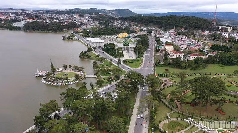 Một góc trung tâm thành phố Đà Lạt, tỉnh Lâm Đồng.