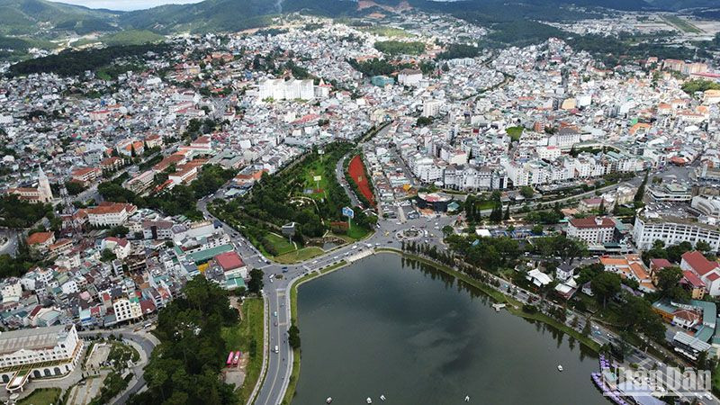 Một góc trung tâm thành phố Đà Lạt, tỉnh Lâm Đồng.