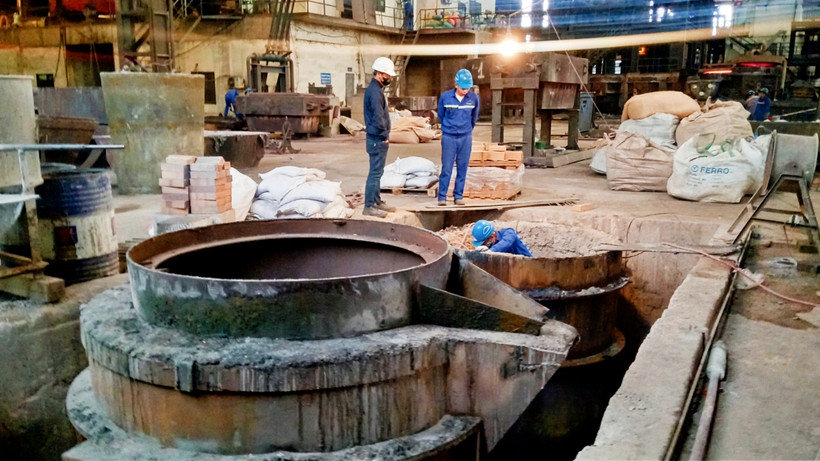 Hiện trường vụ tai nạn lao động.